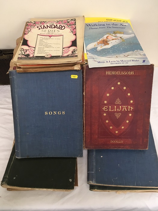 A quantity of sheet music & related items
