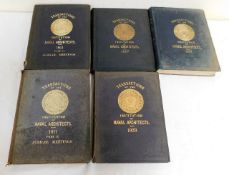 Five volumes of Transactions of the Institution of