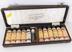 A cased set of chemicals