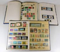 Three stamp albums of mixed international stamps