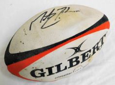 Gilbert Rugby ball signed by England Captain Marti