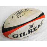 Gilbert Rugby ball signed by England Captain Marti