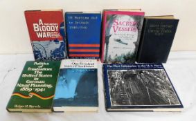 Seven books on American Naval history including Th