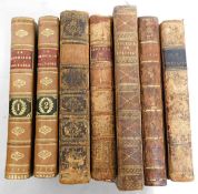 Seven antique Voltaire books: La Henriade nouvelle edition (2) & second part 1770 (2), La Pucelle D'