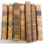 Seven antique Voltaire books: La Henriade nouvelle edition (2) & second part 1770 (2), La Pucelle D'