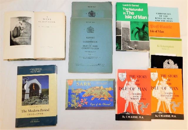 A quantity of books and books related to the Isle