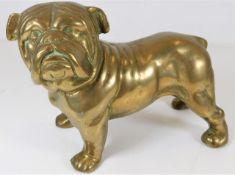 Brass bulldog figurine approx 6.25" tall