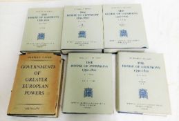 House of Commons volumes I to V 1790 to 1820 and G