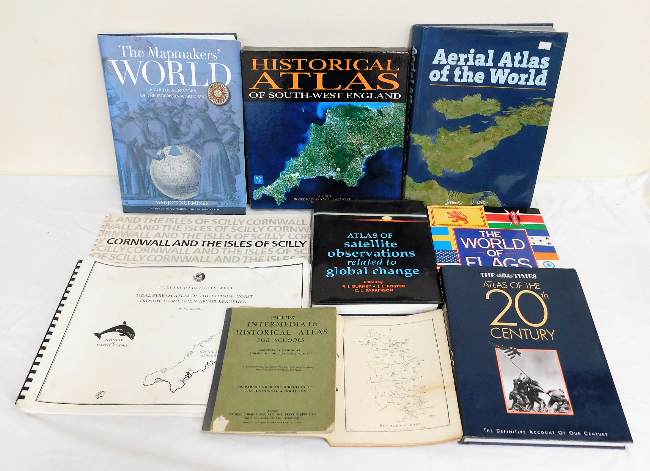 Ten books and atlas' including The Stream Atlas of