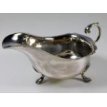 A silver sauce boat Birmingham 1966 Hampton Utilit