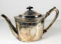 A Georgian silver teapot a/f 6in H 431g