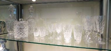 Six Waterford crystal sherry glasses, six cut glas