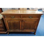 A mahogany sideboard with drawers & cupboards unde