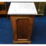 A marble topped pot cupboard