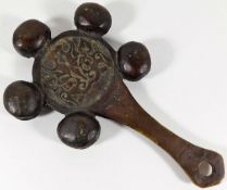 An 18th/19thC. Tibetan style hand forged bronze ra