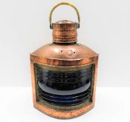 A large copper ships stern lantern 20in H