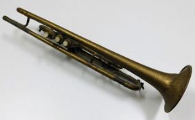 A brass M I Kalashen of New York trumpet a/f