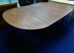 A mid 20thC. Karl Erik Ekselius for JOC Danish teak extending table 78in L x 51.5in W x 28.25in H