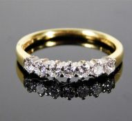 An 18ct gold ring set with 0.5ct diamond 2.3g size