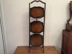A antique three tier folding cake stand a/f 35.25in H
