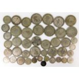 A mixed quantity of pre-1947 coinage approx. 342g