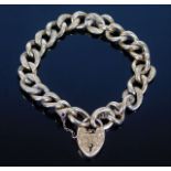 A 9ct gold curb bracelet with engraved clasp 14.8g