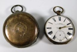 Two silver pocket watches, both a/f