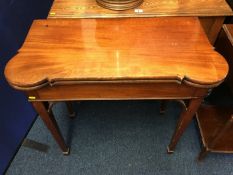 A decorative Victorian mahogany card table 30in W