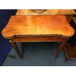 A decorative Victorian mahogany card table 30in W