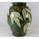 A large Devon Brannam ware pottery vase 12.25in H