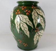 A large Devon Brannam ware pottery vase 12.25in H