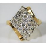 A 14ct gold ring set with approx. 2ct diamonds 7.1