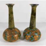A pair of Royal Doulton stoneware vase 7in tall