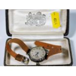 A ladies vintage silver Daxi wristwatch with box