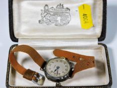 A ladies vintage silver Daxi wristwatch with box