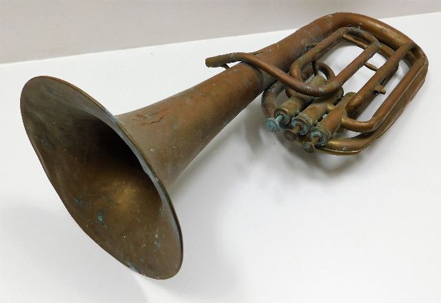 A brass Besson & Co. tuba a/f