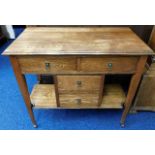 A c.1900 oak arts & crafts style sideboard with fo
