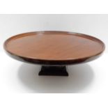 A mahogany lazy Susan