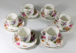 A set of six late 1930's Royal Crown Derby "Derby