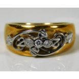 An 18ct two colour Welsh Clogau gold Year 2000 mil