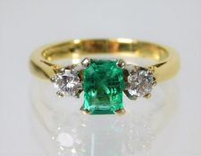 An 18ct gold ring set with approx. 0.25ct diamond