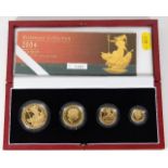 A 2004 gold proof coin set comprising £100, £50, £
