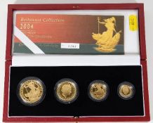 A 2004 gold proof coin set comprising £100, £50, £