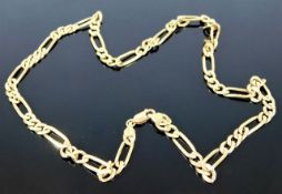 A 14ct gold link necklace 23in long 41.2g