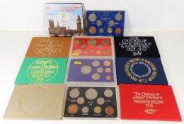 Eleven British coins set including 1970's