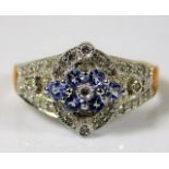A 9ct gold ring set with approx. 0.28ct diamonds &