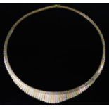 A three gold 9ct gold necklace 16in long 21g