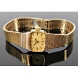 A ladies 9ct gold Omega wristwatch 30.2g inclusive