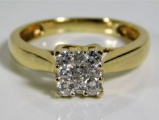 A 10ct gold ring set with approx. 1ct diamond 2.8g