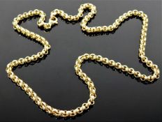 A 14ct gold belcher chain necklace 21in long 20.5g